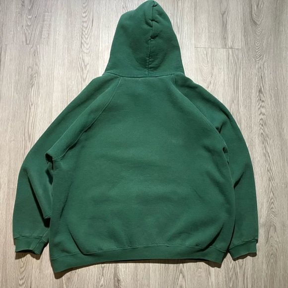 90s Adidas faded and distressed made in USA green hoodie sweater men’s XL VTG. - Picture 14 of 16